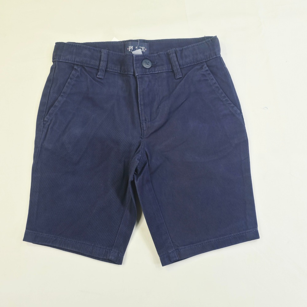 The Children's Place Chino Shorts Boys Size 6 Navy Blue Uniform Twill